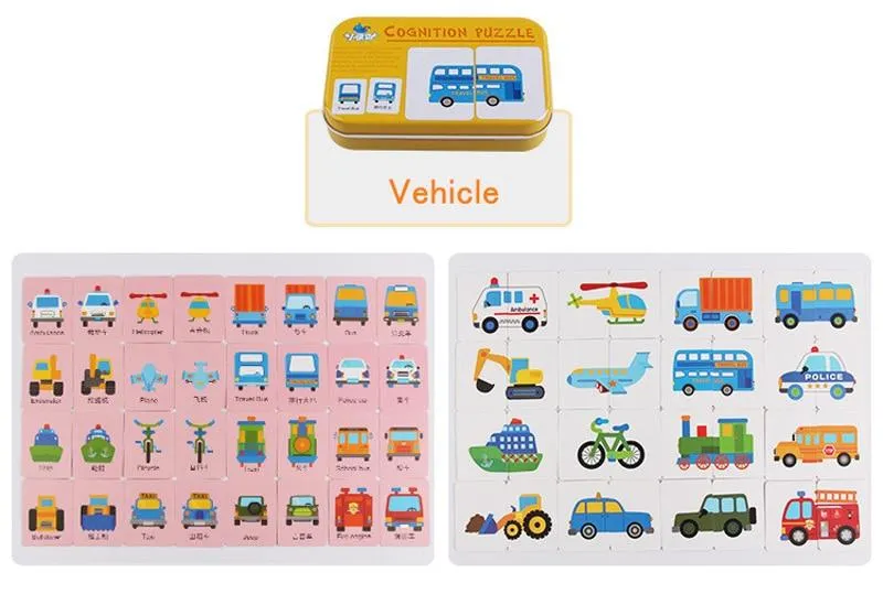 Obst Tier Erkenntnis Karte Puzzle Spiel Für Baby Kleinkind Montessori Matching Spiel 3D Jigsaw Kinder Früh Lernen Pädagogisches Geschenk