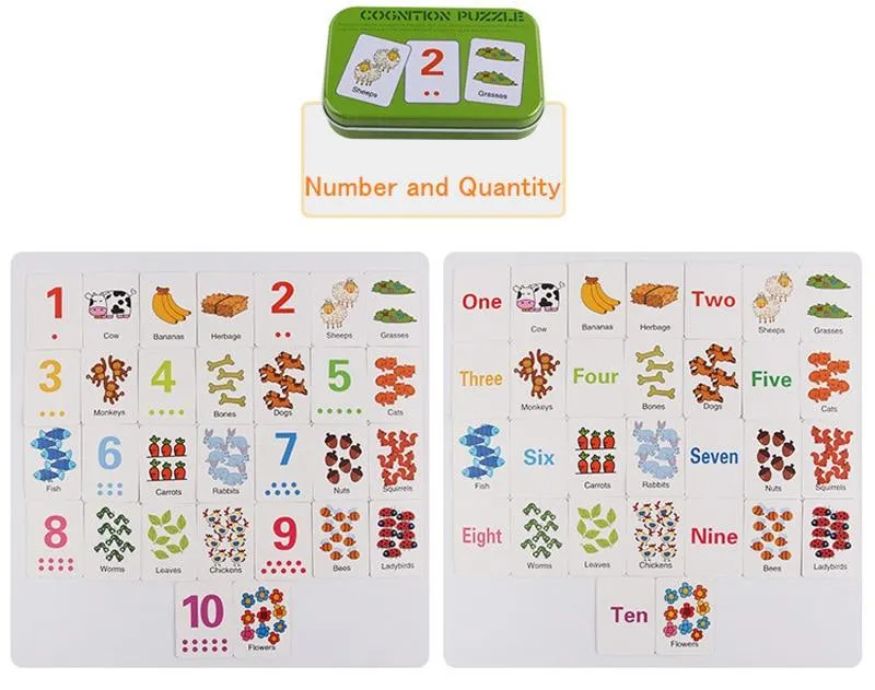 Obst Tier Erkenntnis Karte Puzzle Spiel Für Baby Kleinkind Montessori Matching Spiel 3D Jigsaw Kinder Früh Lernen Pädagogisches Geschenk