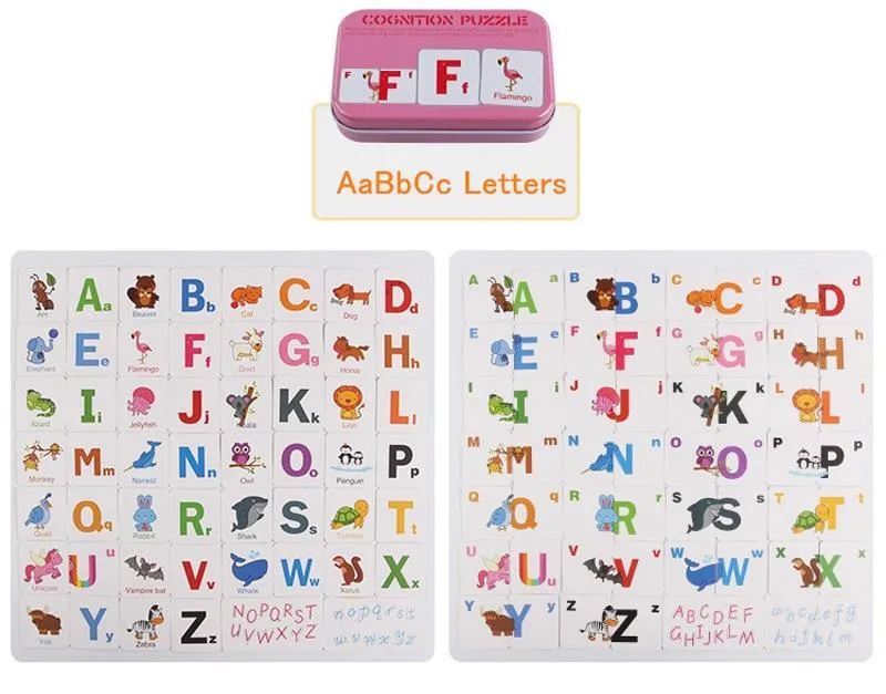 Obst Tier Erkenntnis Karte Puzzle Spiel Für Baby Kleinkind Montessori Matching Spiel 3D Jigsaw Kinder Früh Lernen Pädagogisches Geschenk