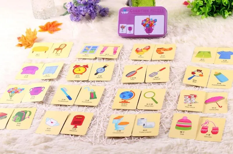 Obst Tier Erkenntnis Karte Puzzle Spiel Für Baby Kleinkind Montessori Matching Spiel 3D Jigsaw Kinder Früh Lernen Pädagogisches Geschenk