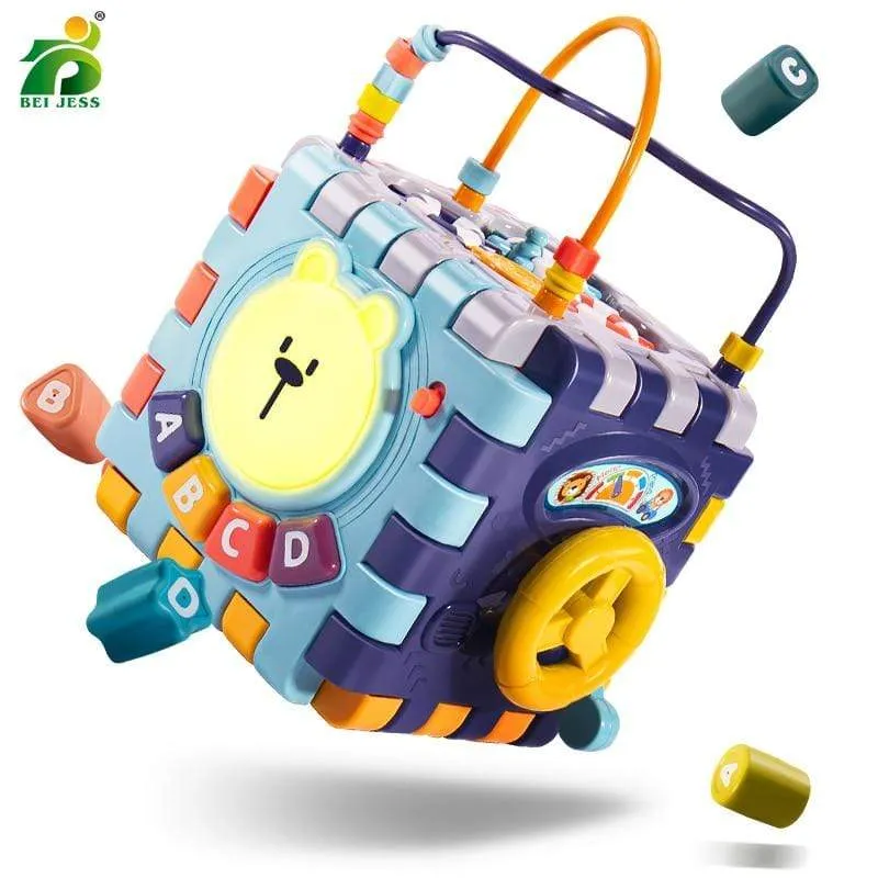 Baby Musik Block Spielzeug Box Neugeborenes Pädagogisches Newbron Interaktives Spiel 0 Monate Montessori Lernen Sensorische Rassel Kinderspielzeug