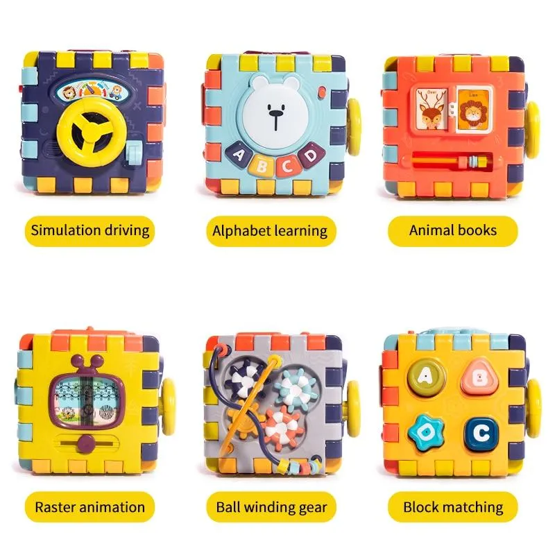 Baby Musik Block Spielzeug Box Neugeborenes Pädagogisches Newbron Interaktives Spiel 0 Monate Montessori Lernen Sensorische Rassel Kinderspielzeug