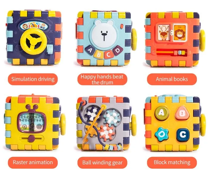 Baby Musik Block Spielzeug Box Neugeborenes Pädagogisches Newbron Interaktives Spiel 0 Monate Montessori Lernen Sensorische Rassel Kinderspielzeug