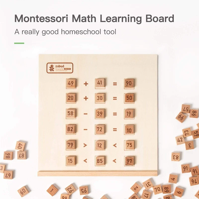 Robotime Montessori Pädagogisches Holzspielzeug Beschäftigt Bord Mathematik Lernwerkzeuge Kinder Kinder Vorschule Zählen Geometrie Spielzeug Gits