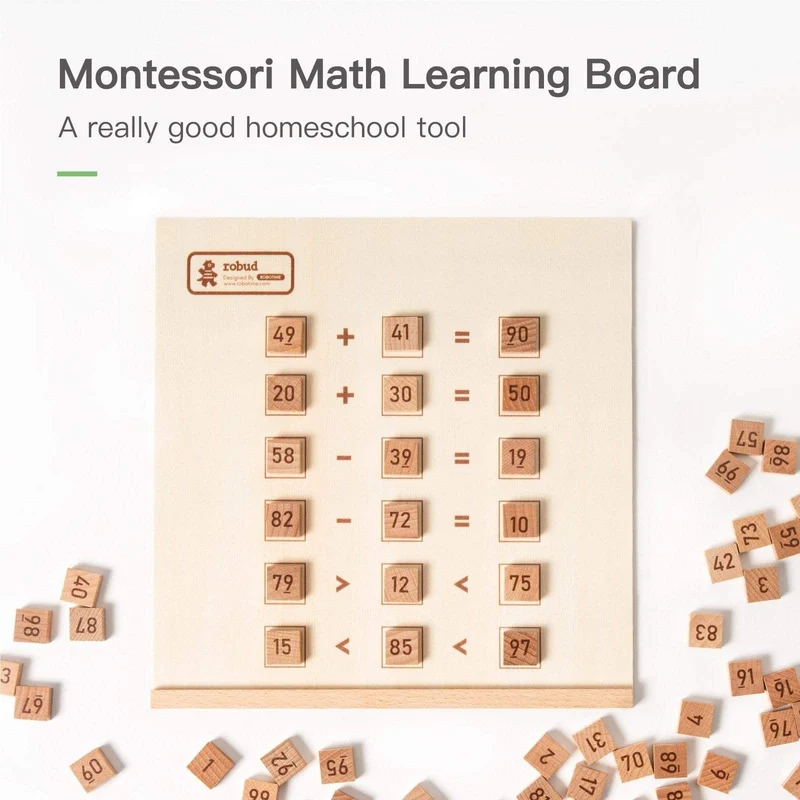 Robotime Montessori Pädagogisches Holzspielzeug Beschäftigt Bord Mathematik Lernwerkzeuge Kinder Kinder Vorschule Zählen Geometrie Spielzeug Gits