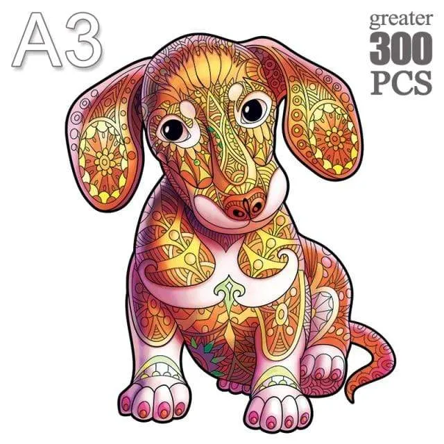 Einzigartiges Holzpuzzle mit Tieren für Erwachsene und Kinder, Puzzles, Spielzeug, DIY, Lernspiele, Weihnachtsgeschenke mit Originalverpackung zum Sammeln