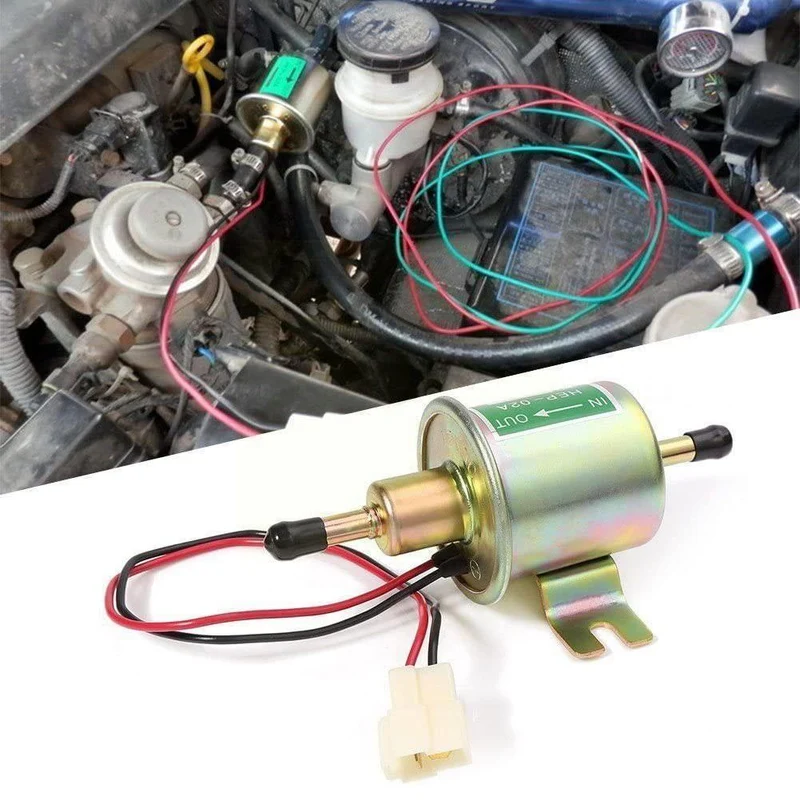 12V 24V Für Auto Motorrad ATV Hohe Qualität Niedrigen Elektrische Benzin HEP-02A Druck Pumpe Universal Kraftstoff Benzin Q5C2