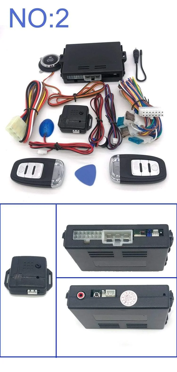 Universelles Auto-Start-Stopp-System, schlüsselloses Zugangssystem, Motorstart-Alarmsystem, Ein-Knopf-Startsystem, ferngesteuertes Autozubehör