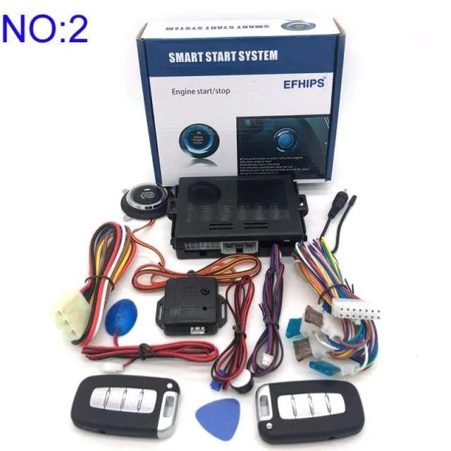 Universelles Auto-Start-Stopp-System, schlüsselloses Zugangssystem, Motorstart-Alarmsystem, Ein-Knopf-Startsystem, ferngesteuertes Autozubehör