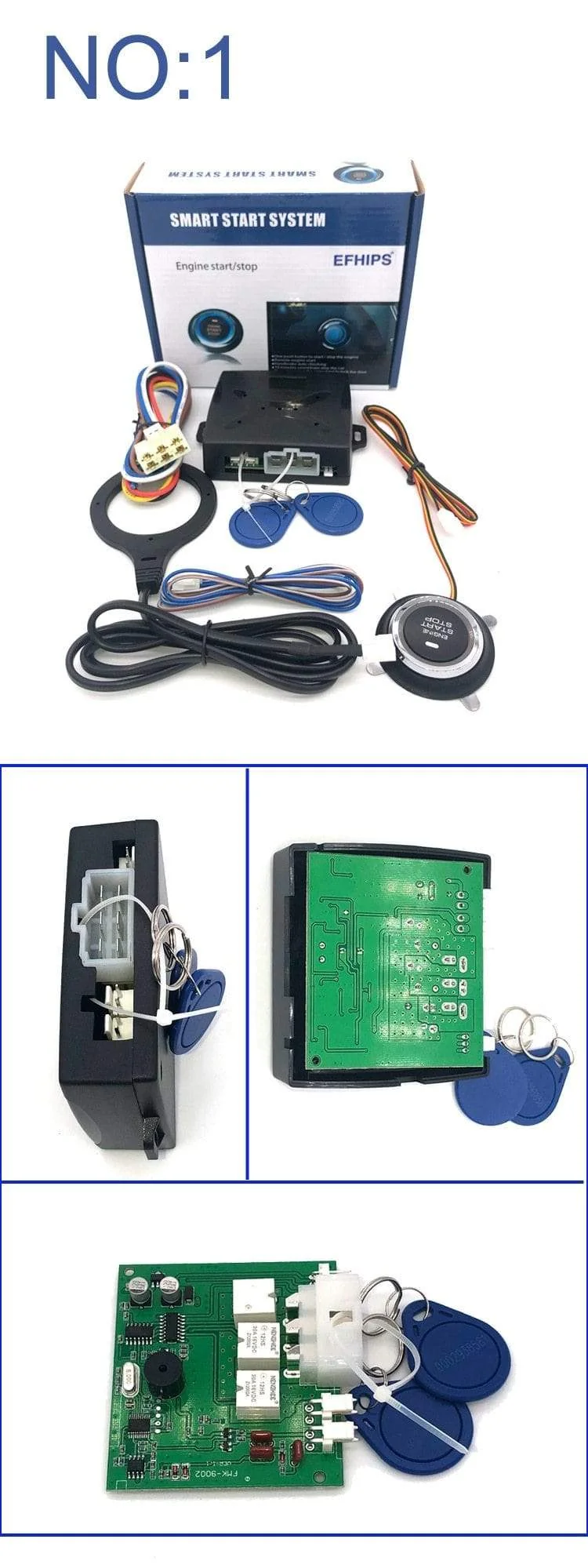 Universelles Auto-Start-Stopp-System, schlüsselloses Zugangssystem, Motorstart-Alarmsystem, Ein-Knopf-Startsystem, ferngesteuertes Autozubehör
