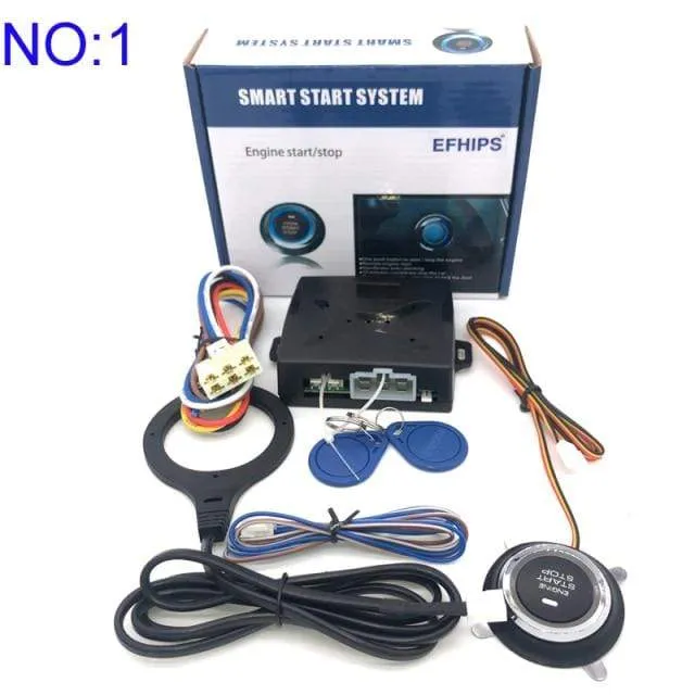 Universelles Auto-Start-Stopp-System, schlüsselloses Zugangssystem, Motorstart-Alarmsystem, Ein-Knopf-Startsystem, ferngesteuertes Autozubehör