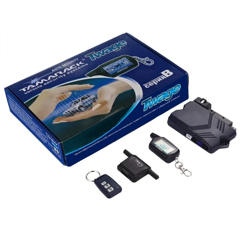 Auto-Diebstahl-Warnanlage Auto-Zünd-Fernbedienung Keyless Start System für TyreSafe B9 Zwei-Wege mit LCD-Fernbedienung