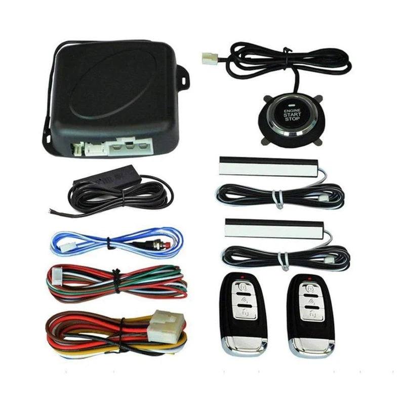 10 Stück Auto-Auto-Start-Stopp-Motorsystem mit Tastatur PKE Keyless Entry Engine Alarm System Passwort zum Öffnen/Schließen der Tür festlegen