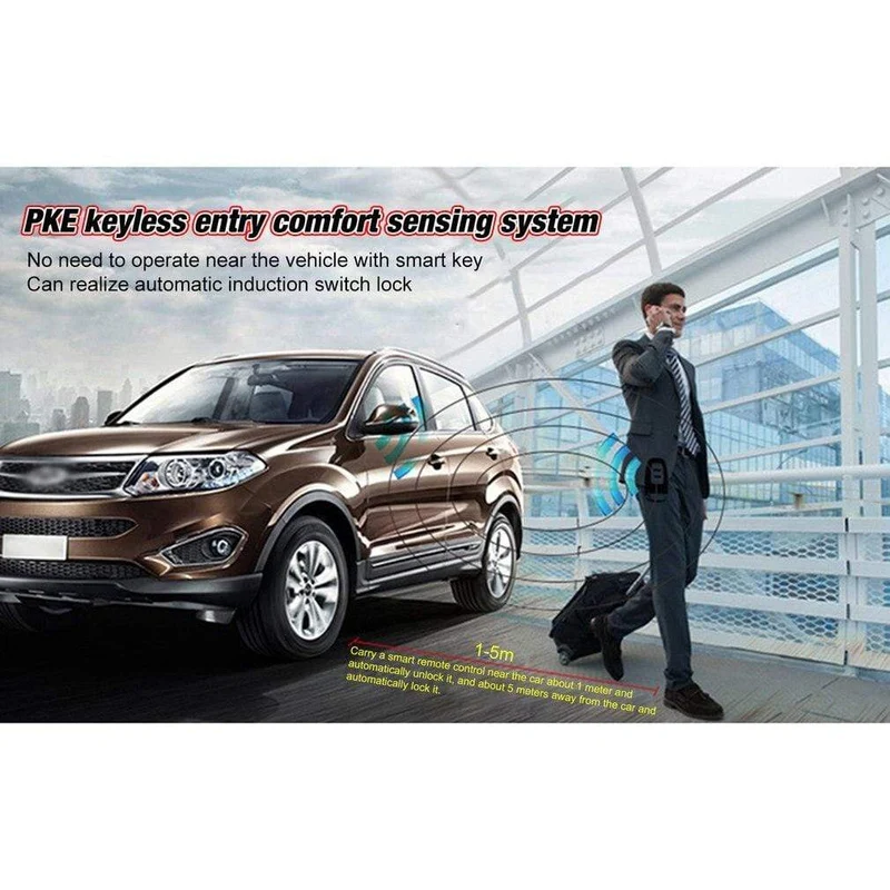 10 Stück Auto-Auto-Start-Stopp-Motorsystem mit Tastatur PKE Keyless Entry Engine Alarm System Passwort zum Öffnen/Schließen der Tür festlegen