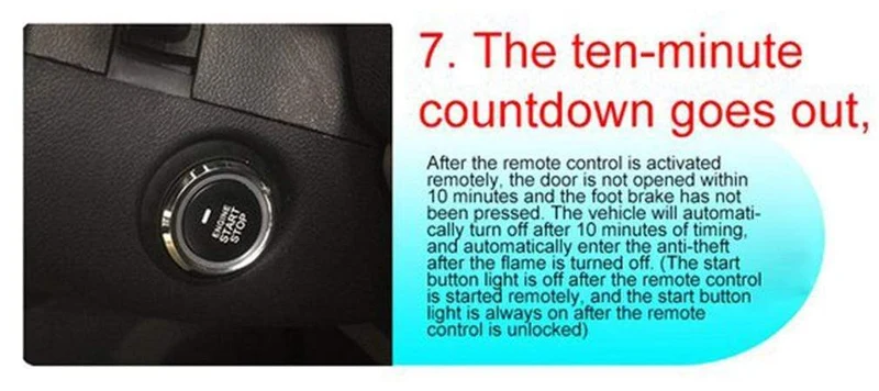 10 Stück Auto-Auto-Start-Stopp-Motorsystem mit Tastatur PKE Keyless Entry Engine Alarm System Passwort zum Öffnen/Schließen der Tür festlegen