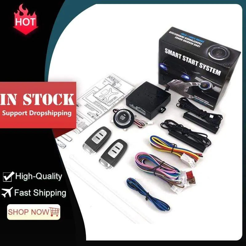 12V Anti-Diebstahl Keyless Start System Fernbedienung Alarm System Alarm Keyless Entry Starter Auto Auto SUV Start Taste auto Zubehör