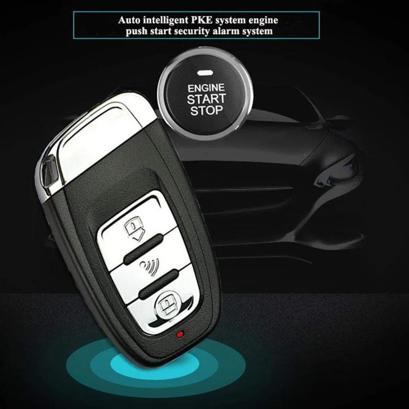 12V Anti-Diebstahl Keyless Start System Fernbedienung Alarm System Alarm Keyless Entry Starter Auto Auto SUV Start Taste auto Zubehör