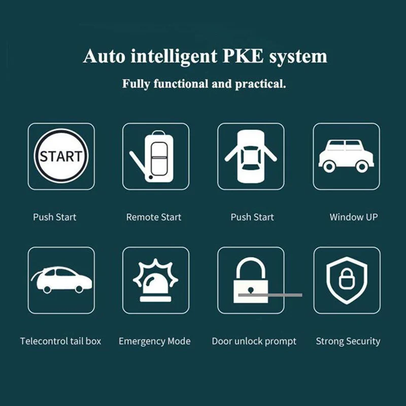 12V Anti-Diebstahl Keyless Start System Fernbedienung Alarm System Alarm Keyless Entry Starter Auto Auto SUV Start Taste auto Zubehör