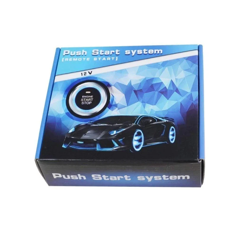 Universal 12V Auto One Start Stop Motor Push Button Auto Keyless Entry Start System Auto Alarm PKE Remote Starter stop
