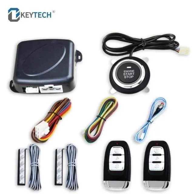Universal 12V Auto One Start Stop Motor Push Button Auto Keyless Entry Start System Auto Alarm PKE Remote Starter stop