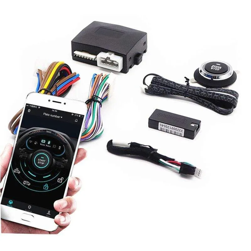 Ferngesteuerter Automotor-Start-Stopp-Knopf, Fernzündungssystem, Autostart-Zentralverriegelungssatz, Ferngesteuertes Telefon, schlüsselloser Zugang