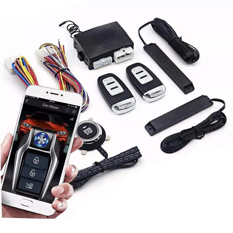 Ferngesteuerter Automotor-Start-Stopp-Knopf, Fernzündungssystem, Autostart-Zentralverriegelungssatz, Ferngesteuertes Telefon, schlüsselloser Zugang