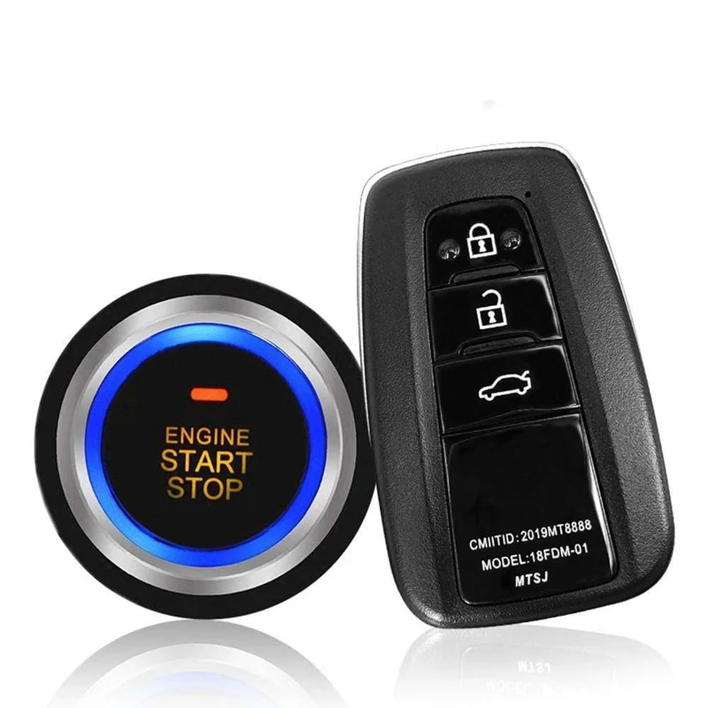 12V Anti-Diebstahl Keyless Start System Fernbedienung Alarm System Alarm Keyless Entry Starter Auto Auto SUV Start Taste auto Zubehör