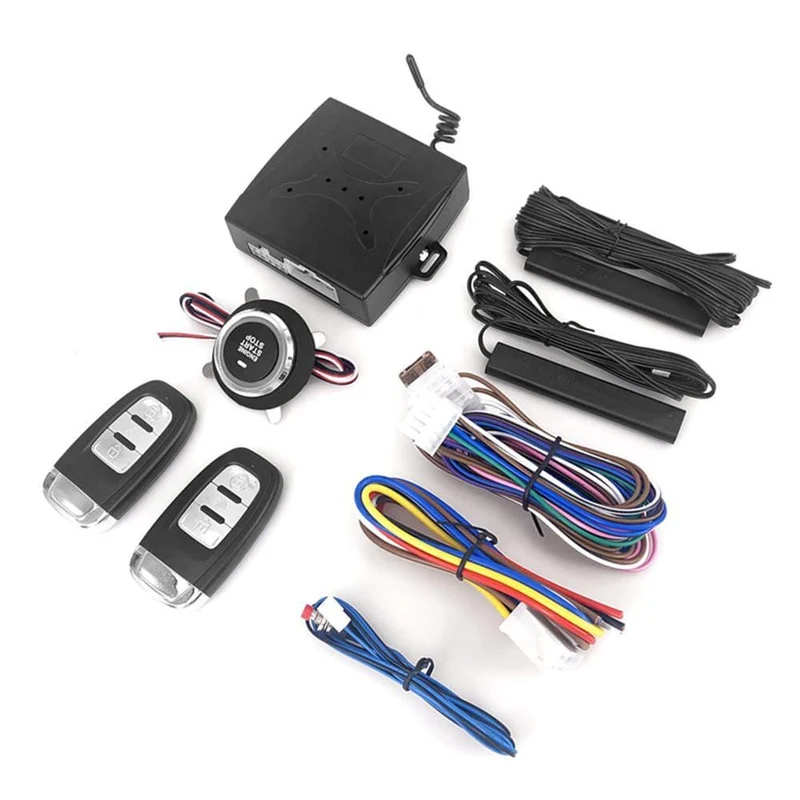 12V Anti-Diebstahl Keyless Start System Fernbedienung Alarm System Alarm Keyless Entry Starter Auto Auto SUV Start Taste auto Zubehör