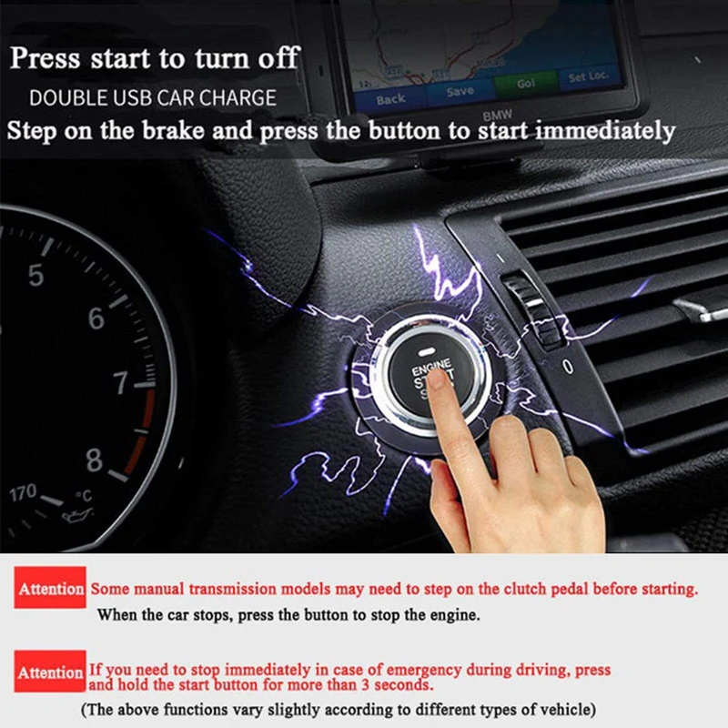 12V Anti-Diebstahl Keyless Start System Fernbedienung Alarm System Alarm Keyless Entry Starter Auto Auto SUV Start Taste auto Zubehör