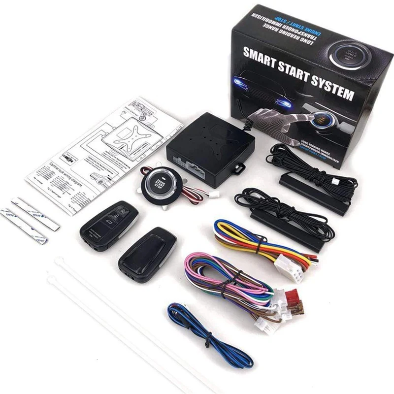 12V Anti-Diebstahl Keyless Start System Fernbedienung Alarm System Alarm Keyless Entry Starter Auto Auto SUV Start Taste auto Zubehör