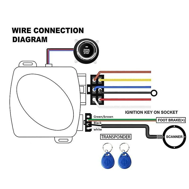 Eine Start-Stopp-Taste Starten Sie den Motor Keyless Entry für Universal 12v Fahrzeug RFID Lock Auto Auto Start System