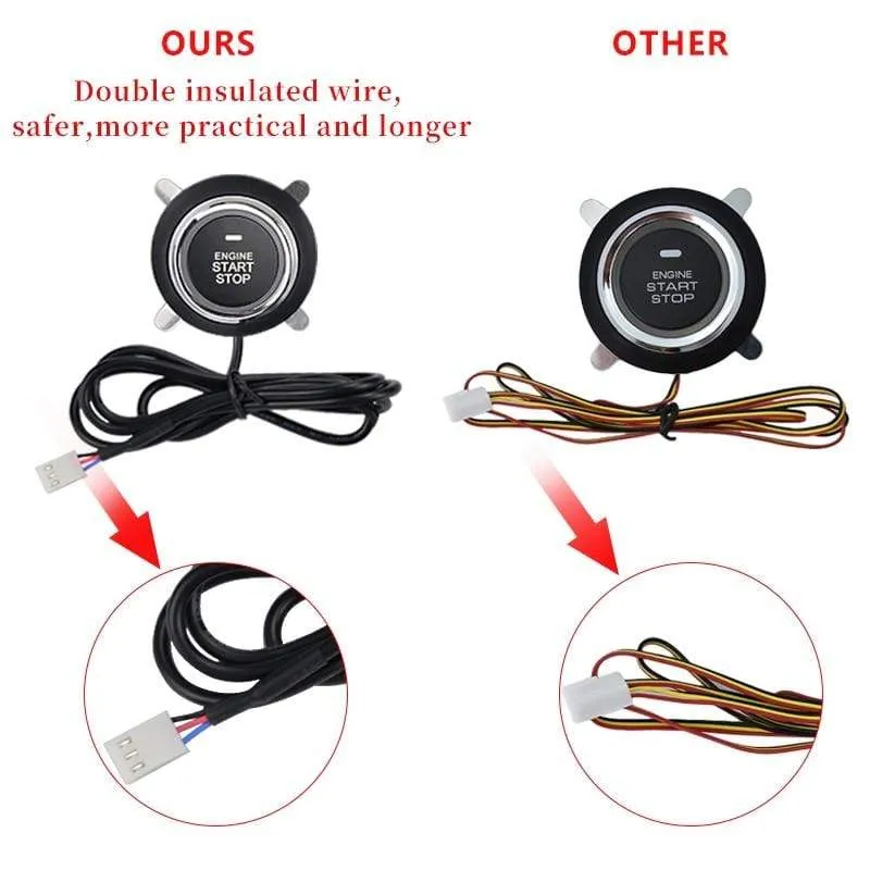 Eine Start-Stopp-Taste Starten Sie den Motor Keyless Entry für Universal 12v Fahrzeug RFID Lock Auto Auto Start System