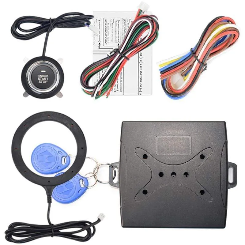 Eine Start-Stopp-Taste Starten Sie den Motor Keyless Entry für Universal 12v Fahrzeug RFID Lock Auto Auto Start System