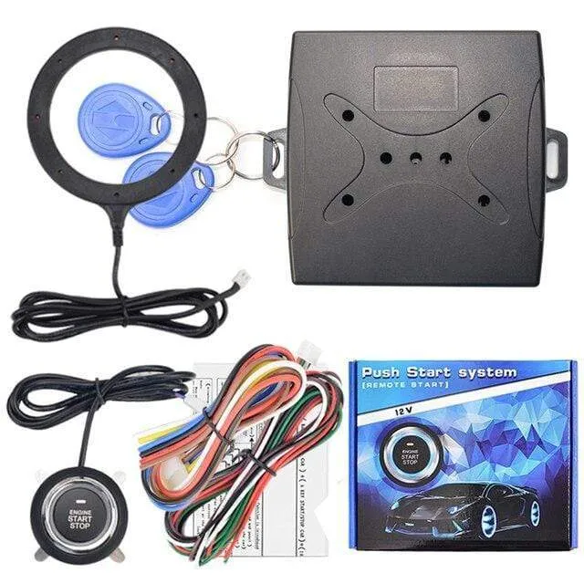 Eine Start-Stopp-Taste Starten Sie den Motor Keyless Entry für Universal 12v Fahrzeug RFID Lock Auto Auto Start System
