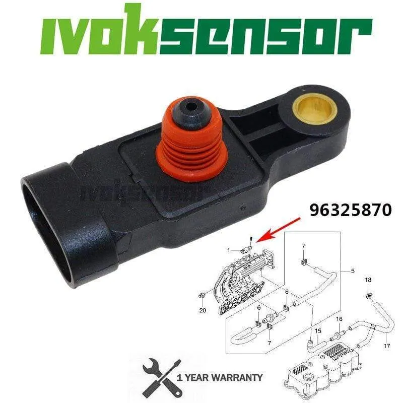 96325870 Saugrohrdrucksensor MAP Passend für Chevrolet Spark, Aveo, Matiz daewoo Kalos 05-06 25184083