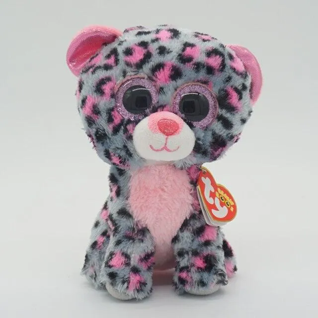 40 Style Ty Niedliche Tierplüschtierpuppe Big Eye Owl Dinosaurier Einhorn Pony Fledermausfuchs 15 cm Weicher Plüsch zum Sammeln Spielzeug Geschenk