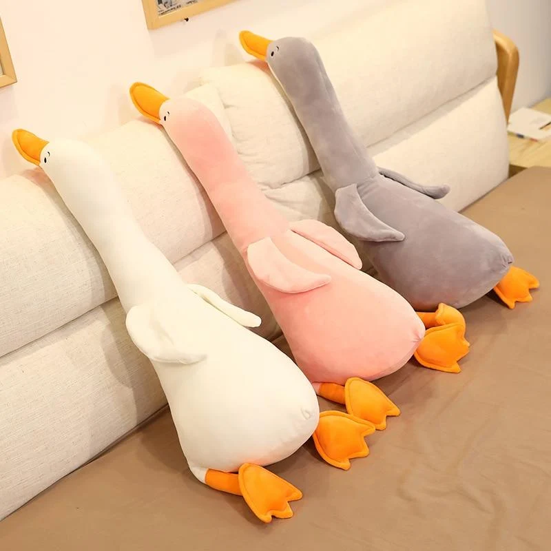 Nette Baumwolle Gans Stofftiere Tier Baby Begleit Puppen Plüsch Komfort Puppen Weiches Kissen Nordic Wohnkultur