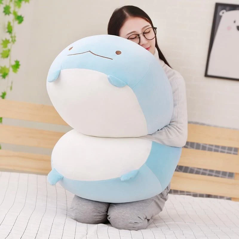 60/90 cm riesiges Eck-Biokissen, japanische Animation, Sumikko Gurashi, Plüschtier, gefüllt, weich, Cartoon, für Kinder, Mädchen, Valentinstagsgeschenke