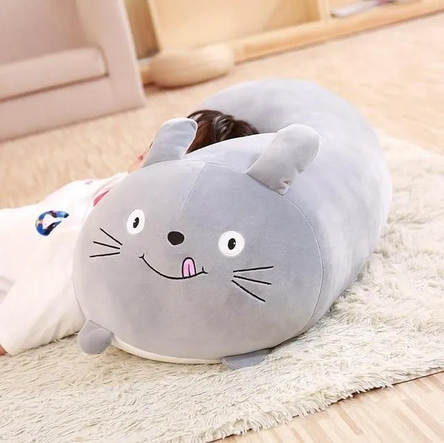 60/90 cm riesiges Eck-Biokissen, japanische Animation, Sumikko Gurashi, Plüschtier, gefüllt, weich, Cartoon, für Kinder, Mädchen, Valentinstagsgeschenke