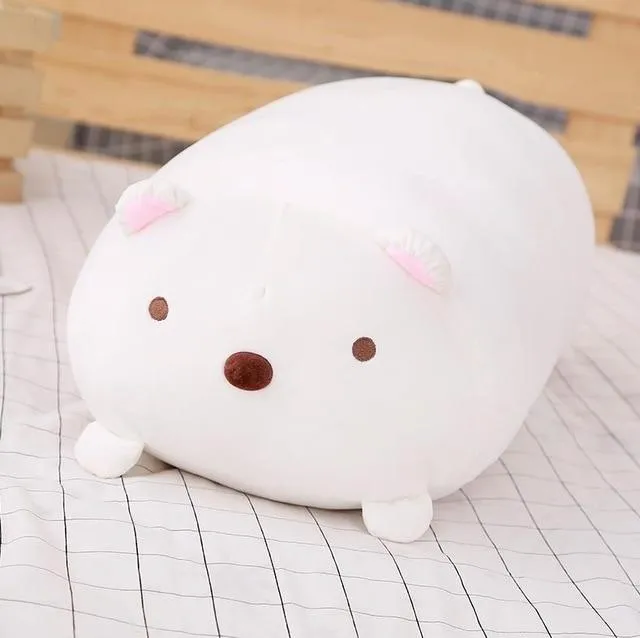 60/90 cm riesiges Eck-Biokissen, japanische Animation, Sumikko Gurashi, Plüschtier, gefüllt, weich, Cartoon, für Kinder, Mädchen, Valentinstagsgeschenke