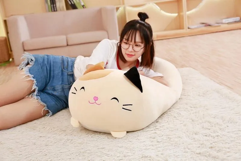 60/90 cm riesiges Eck-Biokissen, japanische Animation, Sumikko Gurashi, Plüschtier, gefüllt, weich, Cartoon, für Kinder, Mädchen, Valentinstagsgeschenke