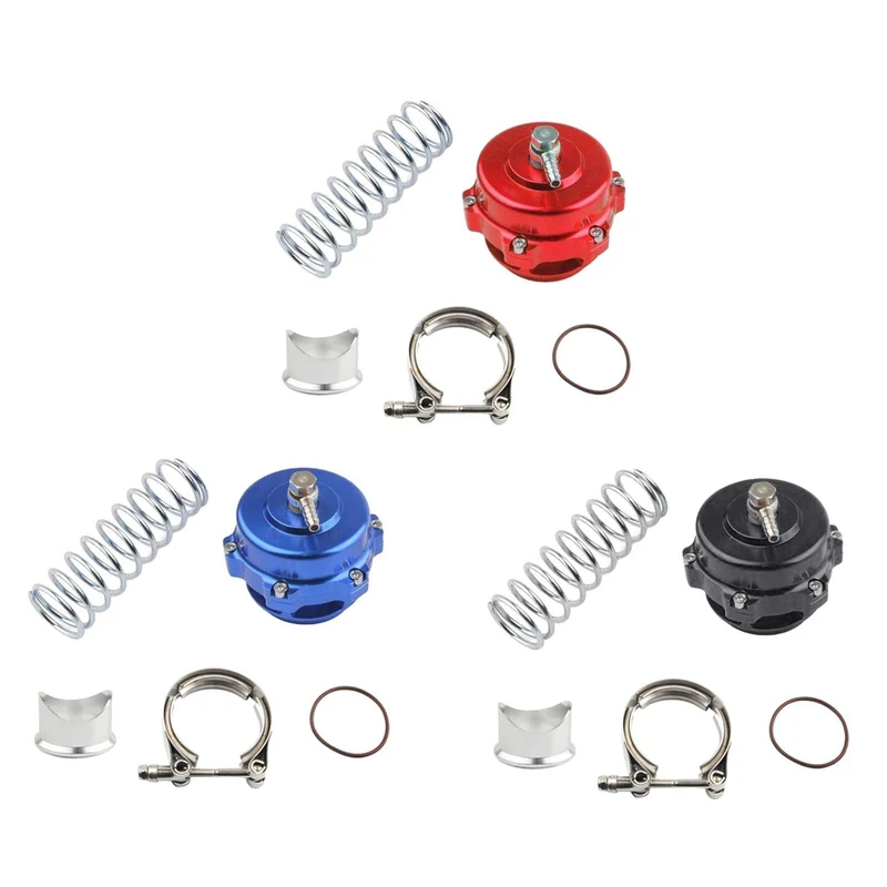 Universelles JDM 50 mm V-Band-Abblaseventil BOV Q-Serie Entlüftungsventil mit aufschweißbarem Aluminium, kein Logo für Tial-Flansch