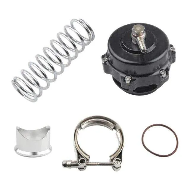 Universelles JDM 50 mm V-Band-Abblaseventil BOV Q-Serie Entlüftungsventil mit aufschweißbarem Aluminium, kein Logo für Tial-Flansch