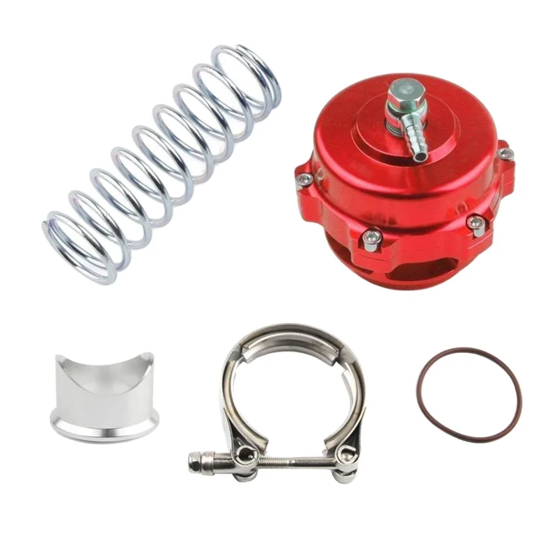 Universelles JDM 50 mm V-Band-Abblaseventil BOV Q-Serie Entlüftungsventil mit aufschweißbarem Aluminium, kein Logo für Tial-Flansch