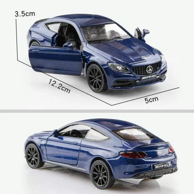 Geburtstagsgeschenke Jungenspielzeug AMG C63 S Coupé Simulation Exquisite Druckguss-Spielzeugfahrzeuge RMZ Stadtauto-Styling 1:36 Legierungsmodell