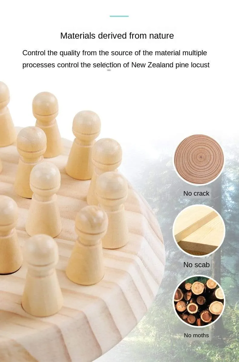 Kinderspiel Schach Holz Memory Match Stick Spaß Farbe Spielbrett Puzzles Pädagogisches Spielzeug Kognitive Fähigkeit Lernen Kinderspielzeug