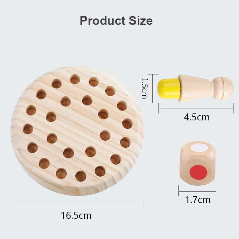 Kinderspiel Schach Holz Memory Match Stick Spaß Farbe Spielbrett Puzzles Pädagogisches Spielzeug Kognitive Fähigkeit Lernen Kinderspielzeug