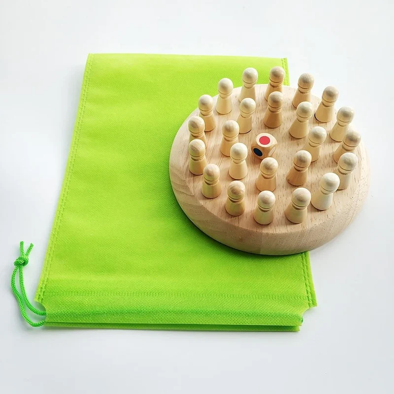 Kinderspiel Schach Holz Memory Match Stick Spaß Farbe Spielbrett Puzzles Pädagogisches Spielzeug Kognitive Fähigkeit Lernen Kinderspielzeug