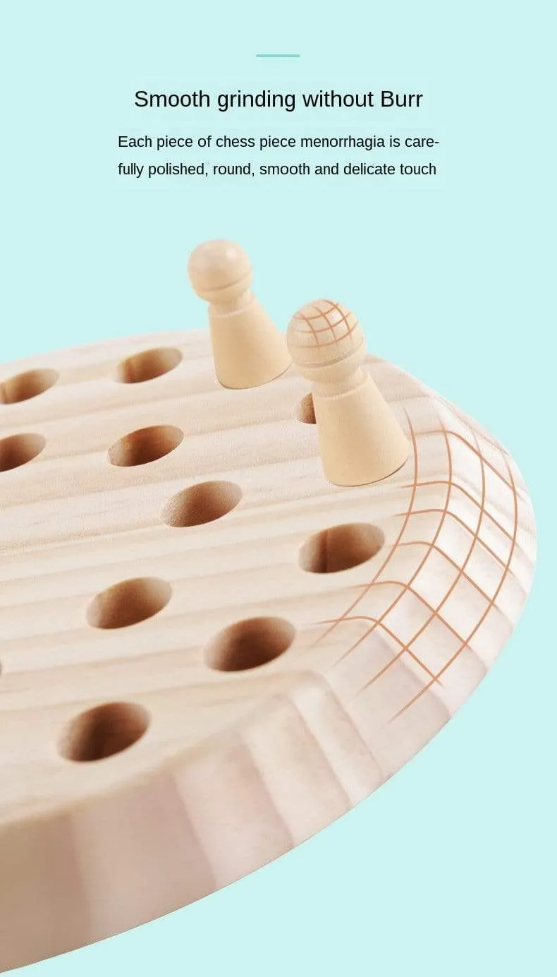 Kinderspiel Schach Holz Memory Match Stick Spaß Farbe Spielbrett Puzzles Pädagogisches Spielzeug Kognitive Fähigkeit Lernen Kinderspielzeug