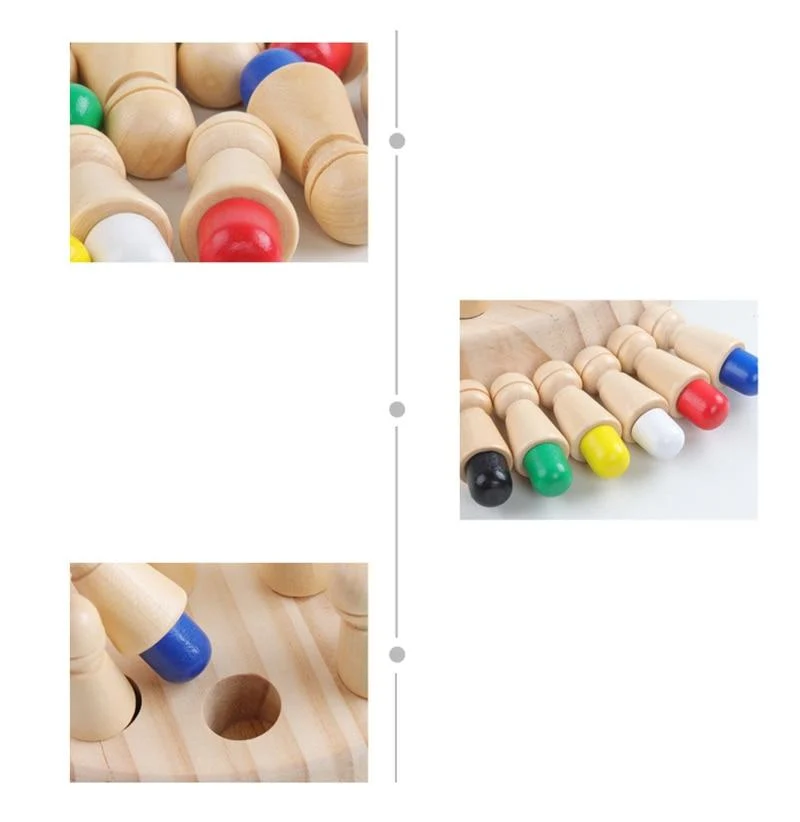 Kinder Holzspielzeug Puzzles Farbgedächtnis Schachspiel Spiel Intellektuelle Kinder Party Brettspiele Baby Pädagogisches Lernspielzeug